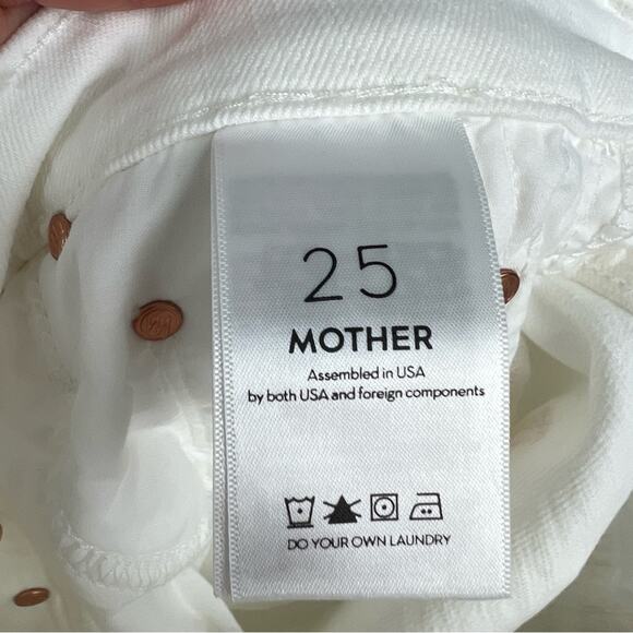 MOTHER Superior | NEW The Tripper in Almost Innocent White Distressed Jeans 25 - Picture 12 of 16
